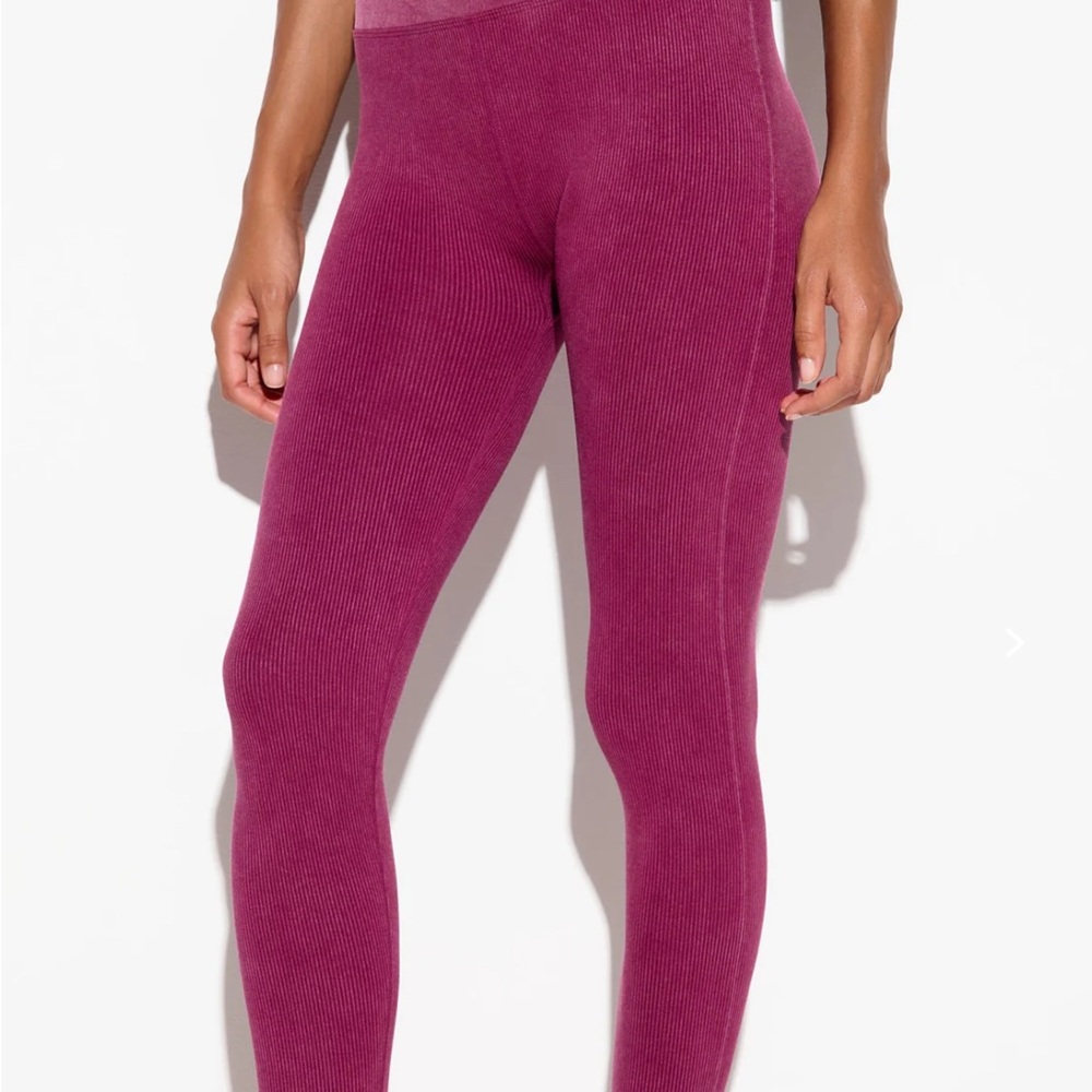 Women's Ribbed Pink/purple color of the season! Leggings by spiritual gangster